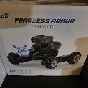 On Running Fearless Armor RC Car - Black and Blue